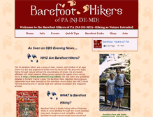 Tablet Screenshot of barefoothikers.org